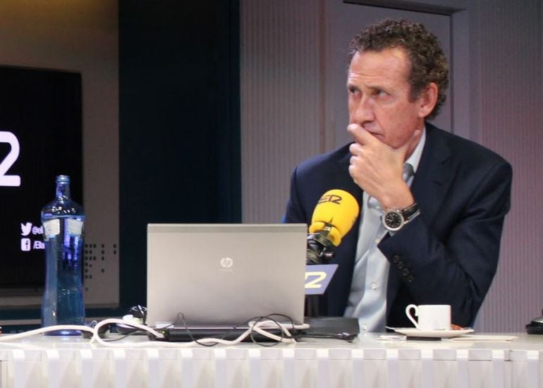 Valdano, en los estudios centrales de la SER