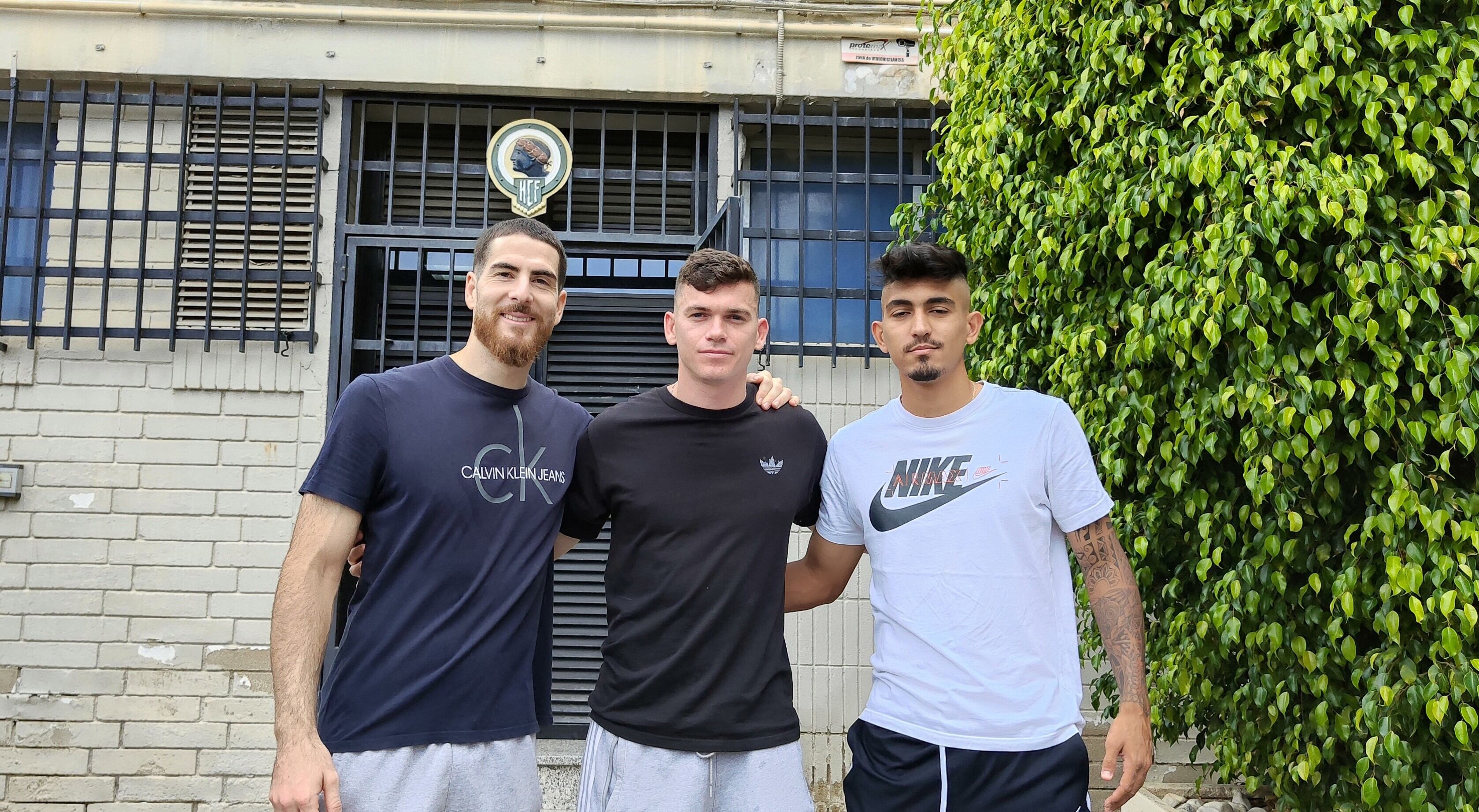 Carlos Abad, Jack Harper y César Moreno, jugadores del Hércules CF