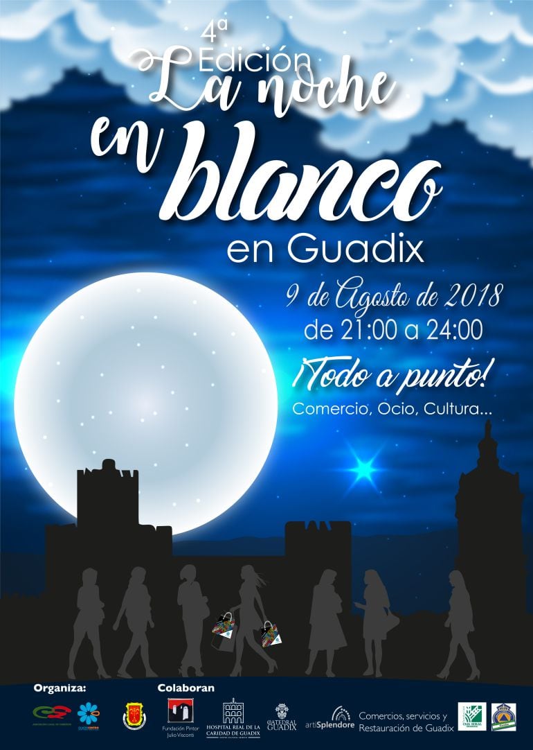 Cartel de la noche en blanco de Guadix 2018