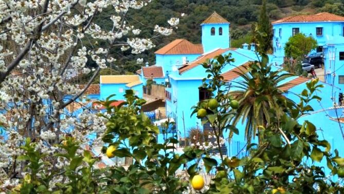 Una de las casa pitufo en Júzcar (Málaga)
