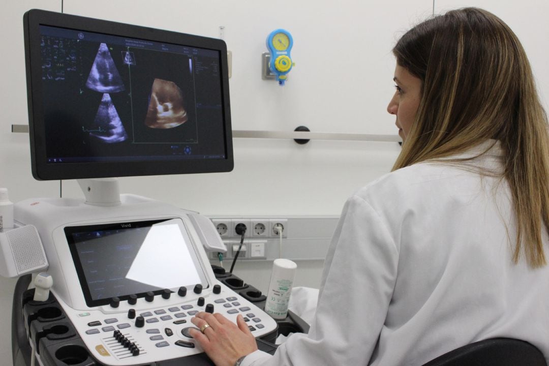 Una doctora treballant amb una de les màquines
