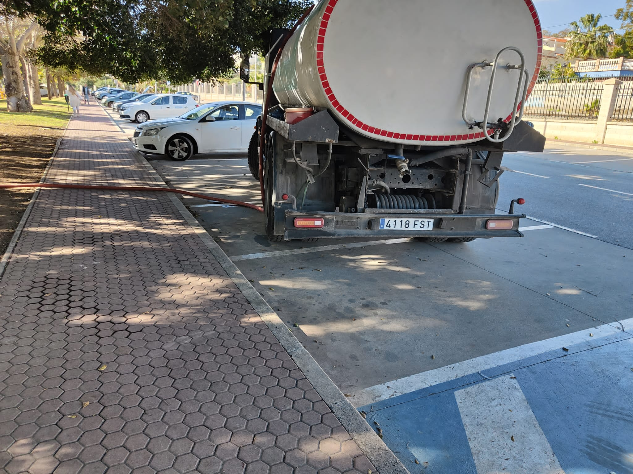 Vaciado del parque La Batería