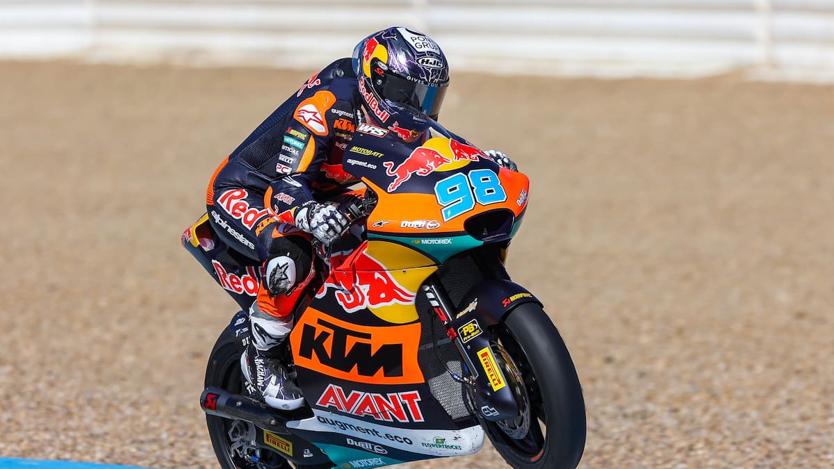 Álex Escrig despide los entrenamientos de Moto2 batiendo el récord del Circuito de Jerez para esta categoría