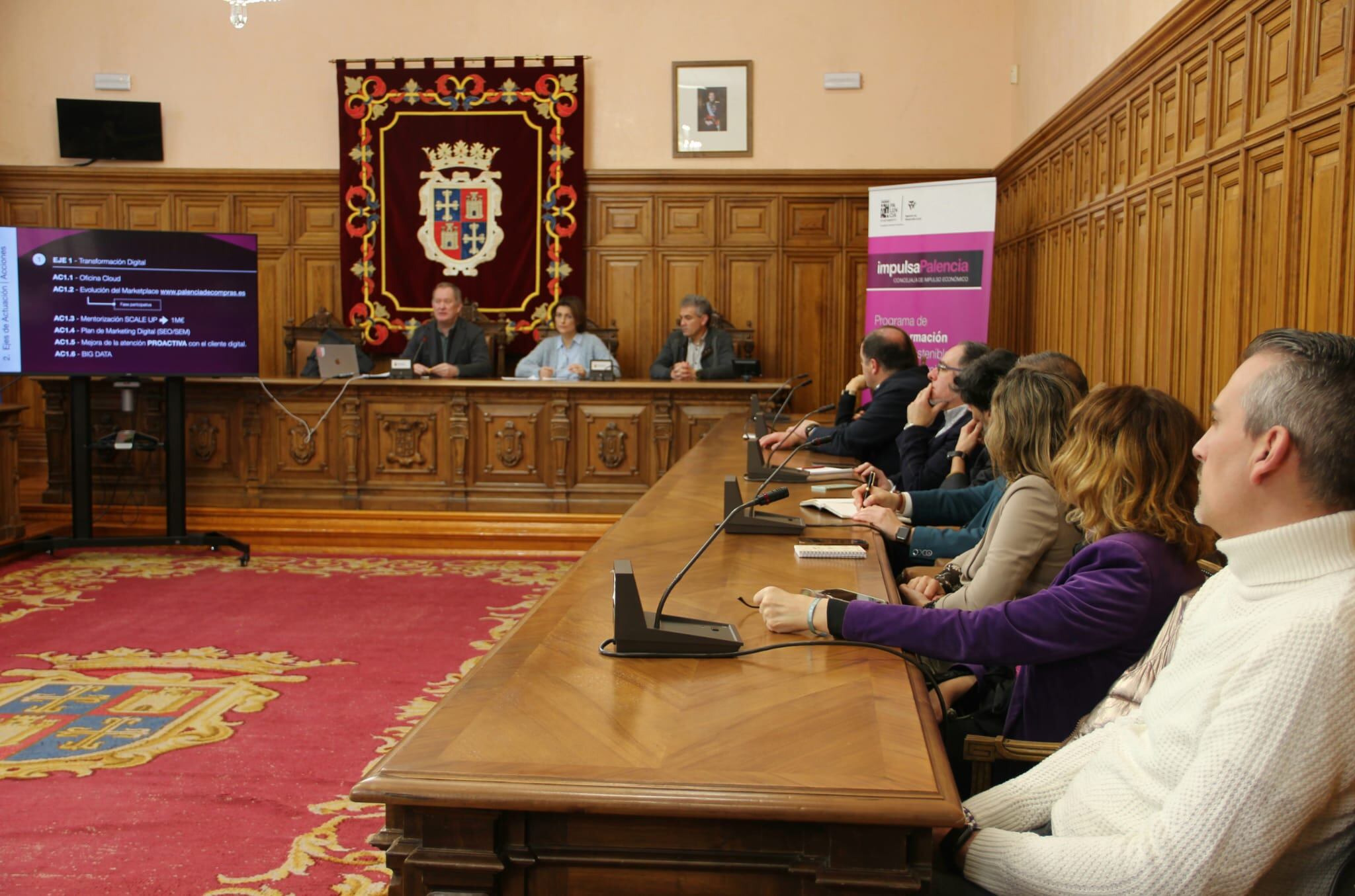 Presentación del proyecto en el Salón de Plenos del Ayuntamiento de Palencia