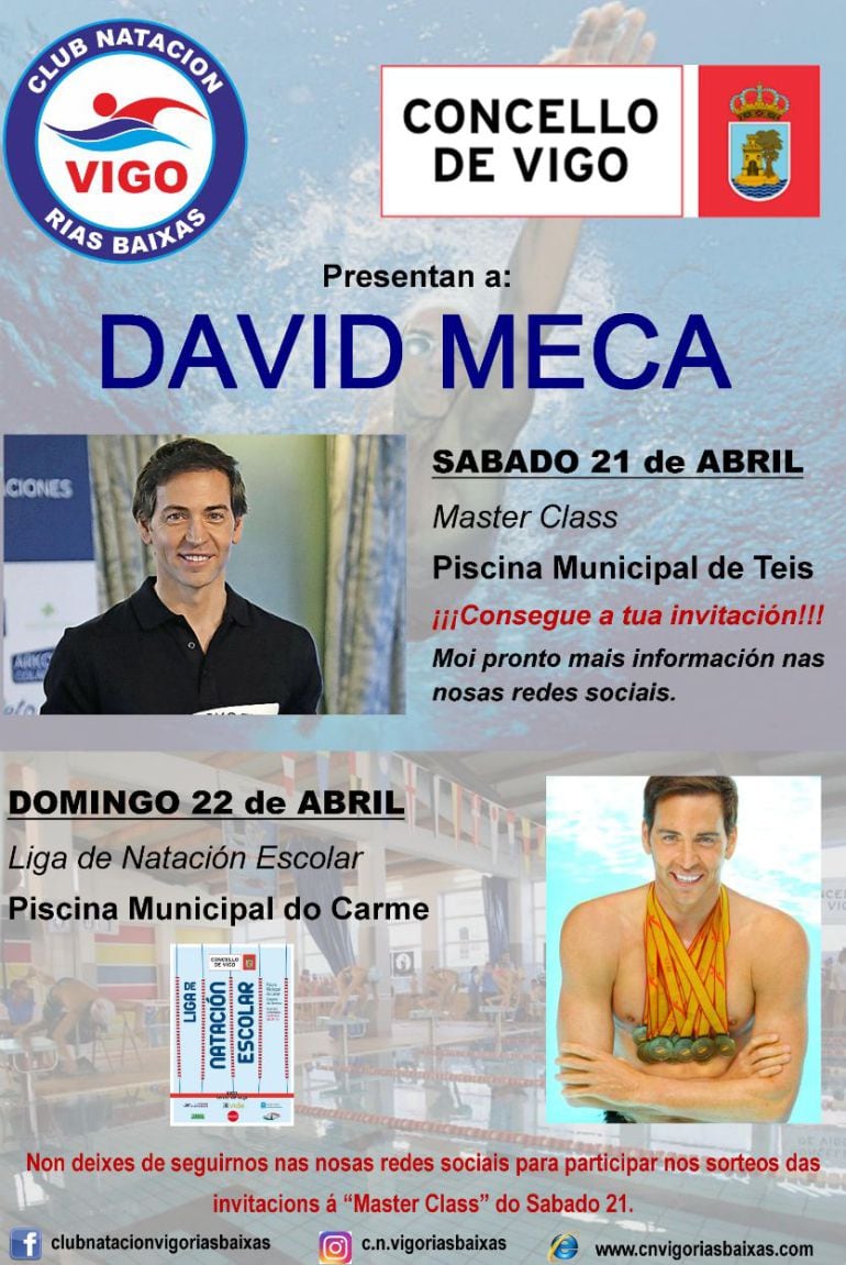 David Meca estará en Vigo para ofrecer una Master Class