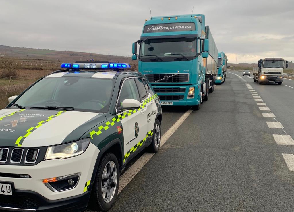 Escolta de camiones en La Rioja