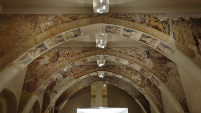 Pinturas de la sala capitular del monasterio de Sigena (Huesca), actualmente en el MNAC