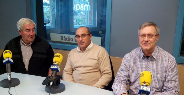 D'esquerra a dreta: Amadeu Ros (Tornabous); Ramon Cònsola (Bell-lloc) i Salvador Bonjoch (Bellpuig).