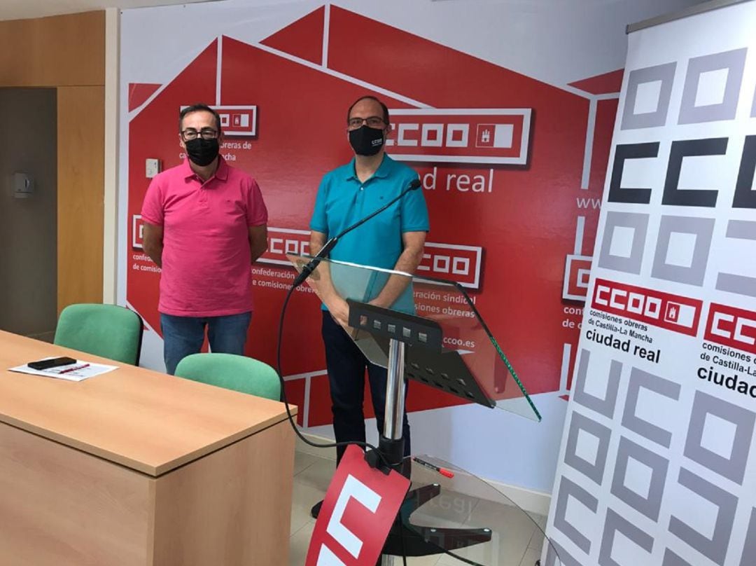 Los líderes de CCOO en la región y la provincia de Ciudad Real, Paco de la Rosa y José Manuel Muñoz han mantenido una reunión de trabajo