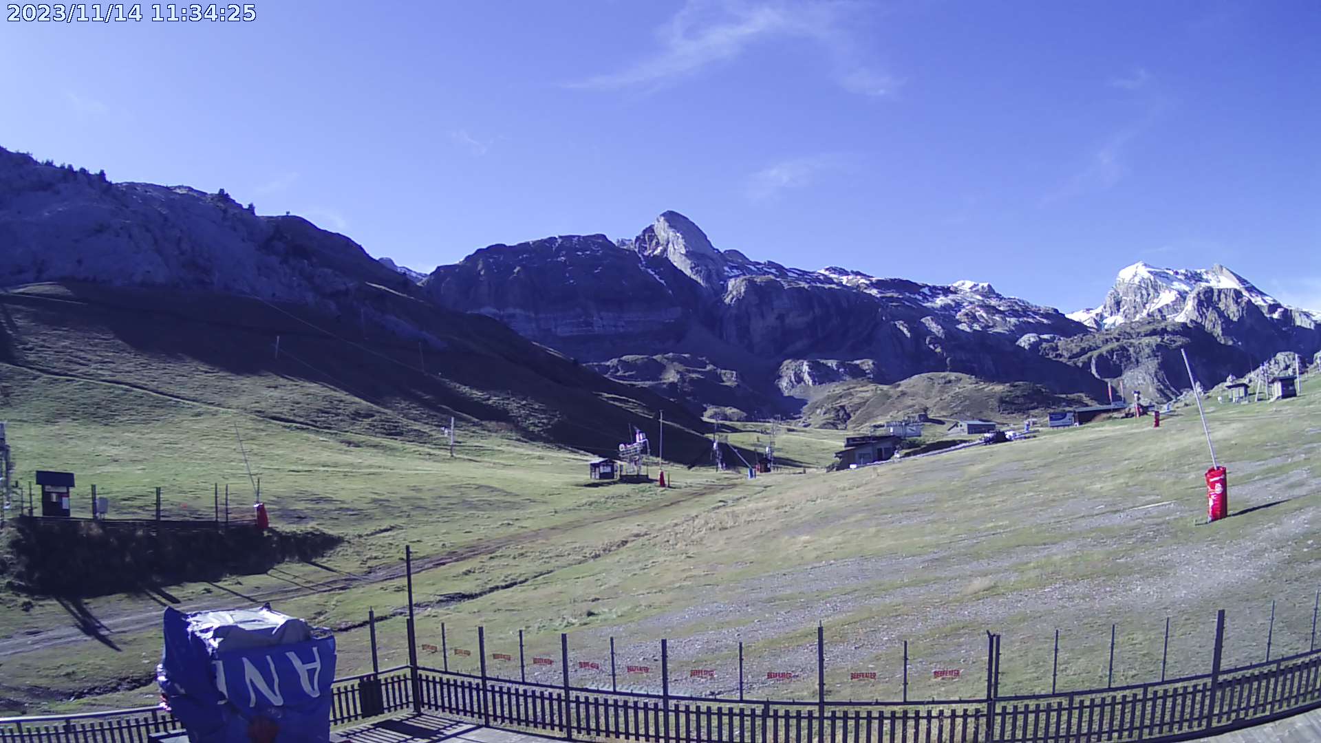 Imagen de las webcam de Candanchú este martes, 14 de noviembre