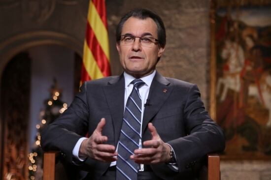 Artur Mas, en el decurs del seu missatge de Cap d'Any