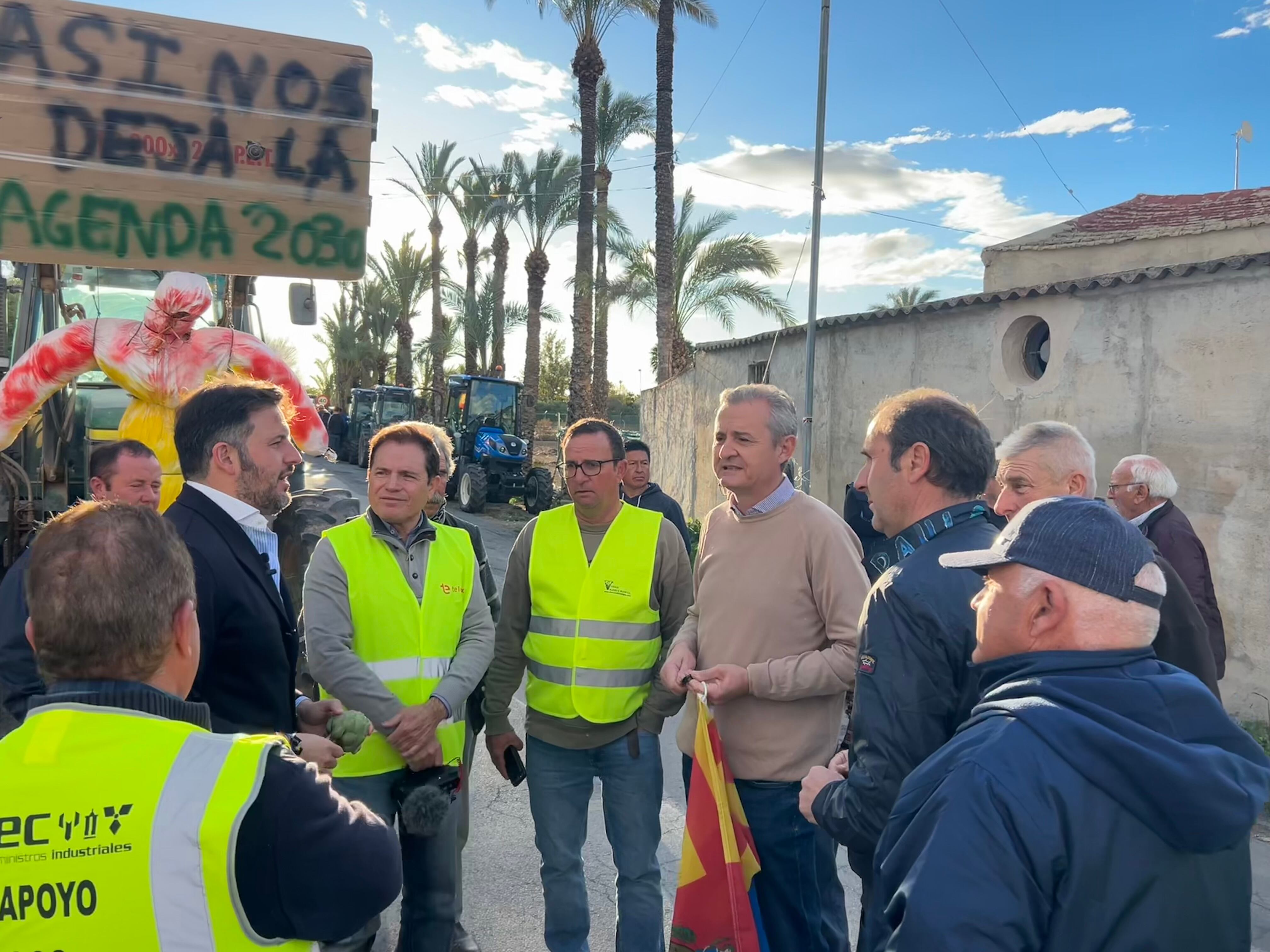 Apoyo del alcalde de Elche a las movilizaciones del campo