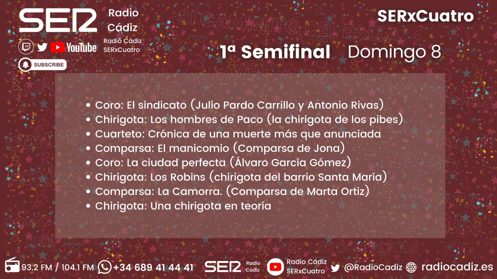 Primera semifinal del COAC 2026.