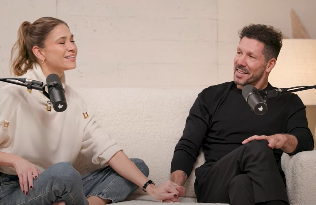 Carla Pereyra y Diego Pablo Simeone, durante la entrevista en &#039;A solas con... Vicky Martín Berrocal&#039;.