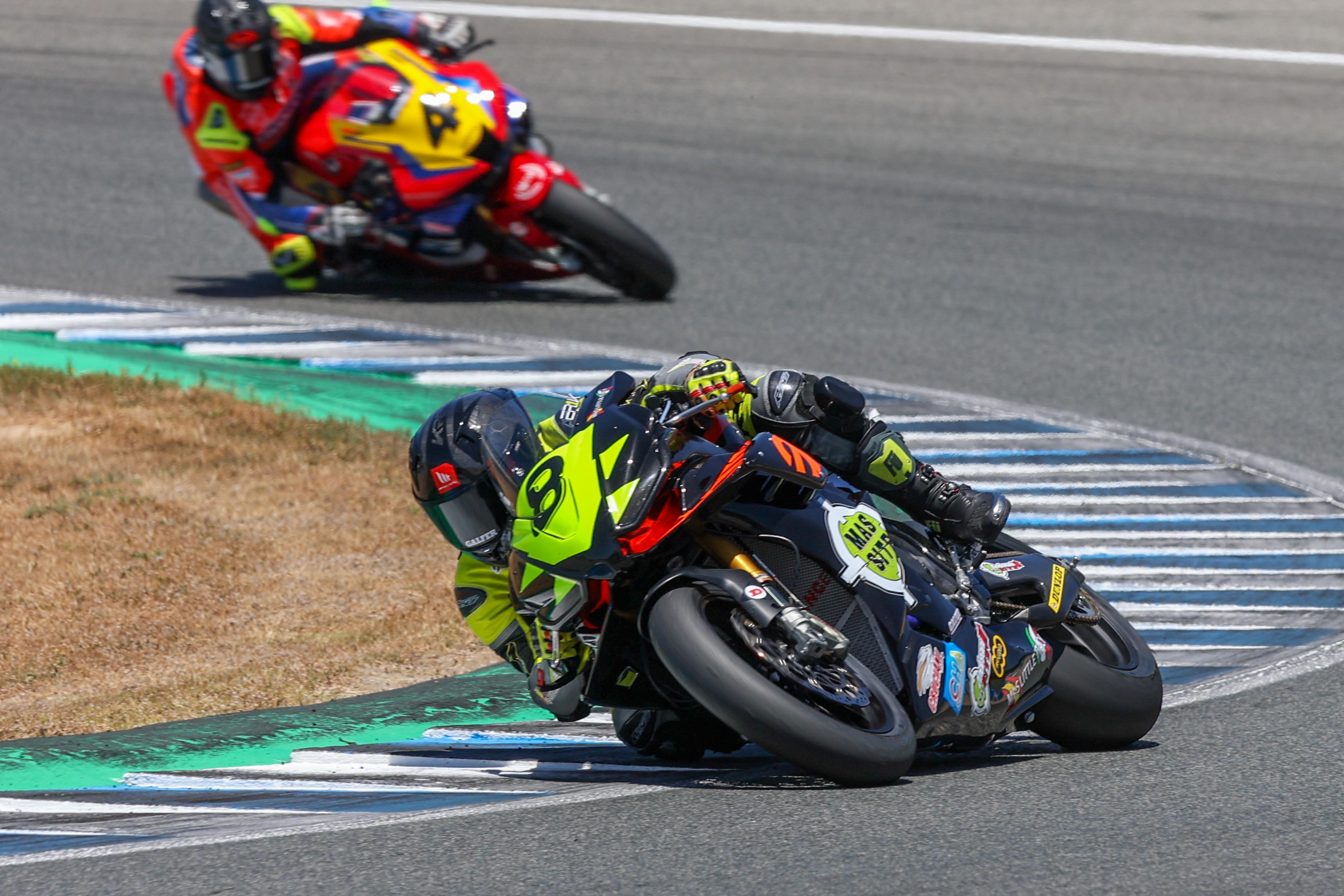 Erik Morillas durante la carrera del domingo en el Circuito de Jerez