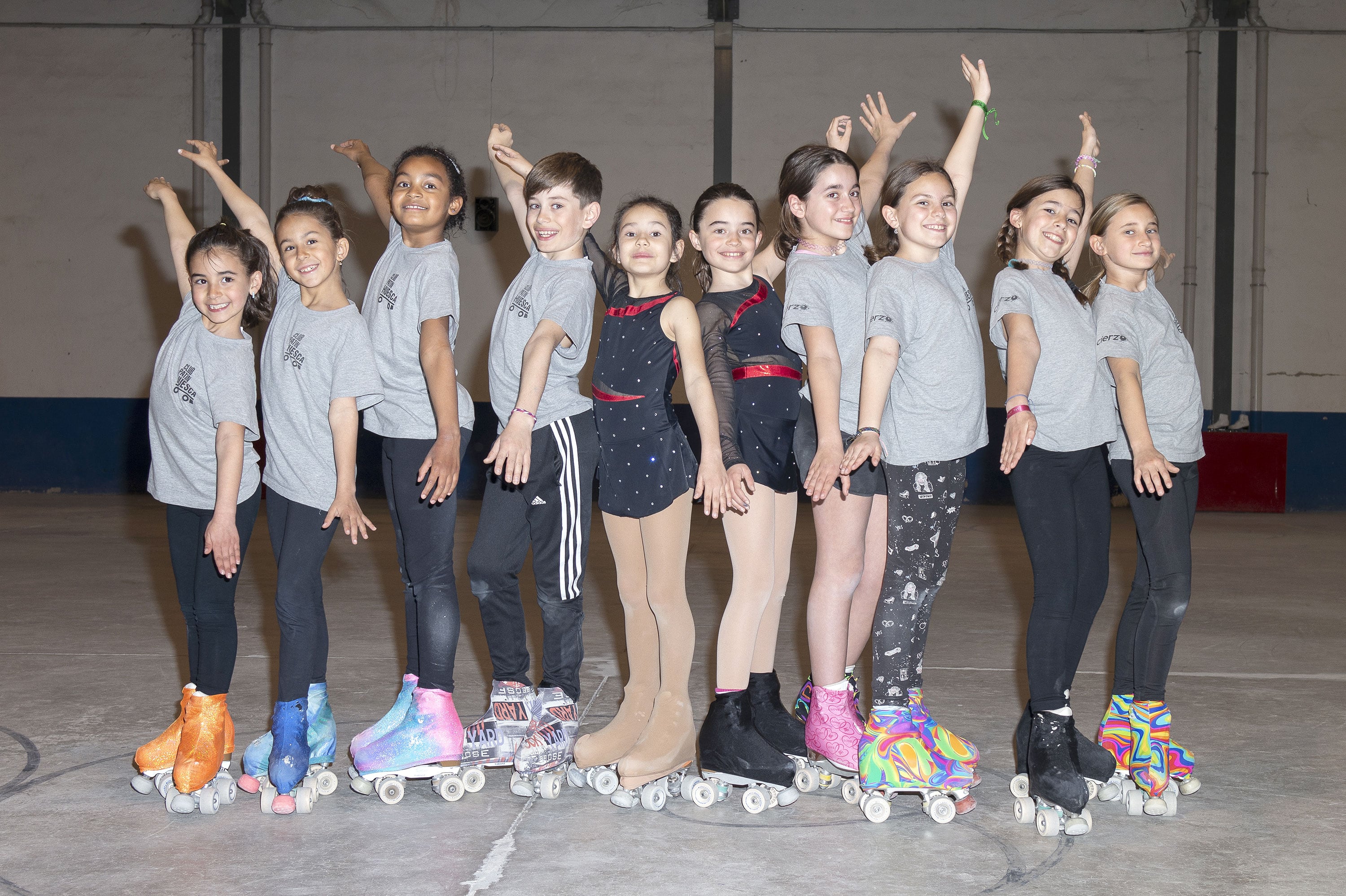 Los patinadores y patinadoras han preparado con mucha ilusión la exhibición del Club Patín Huesca