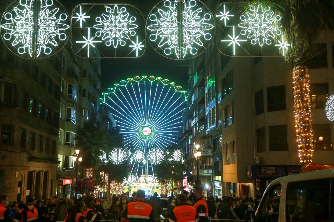 Luces de navidad en Vigo