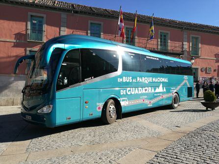 Imagen del vehículo de Linecar para la nueva línea que sube hasta el Puerto de Navacerrada