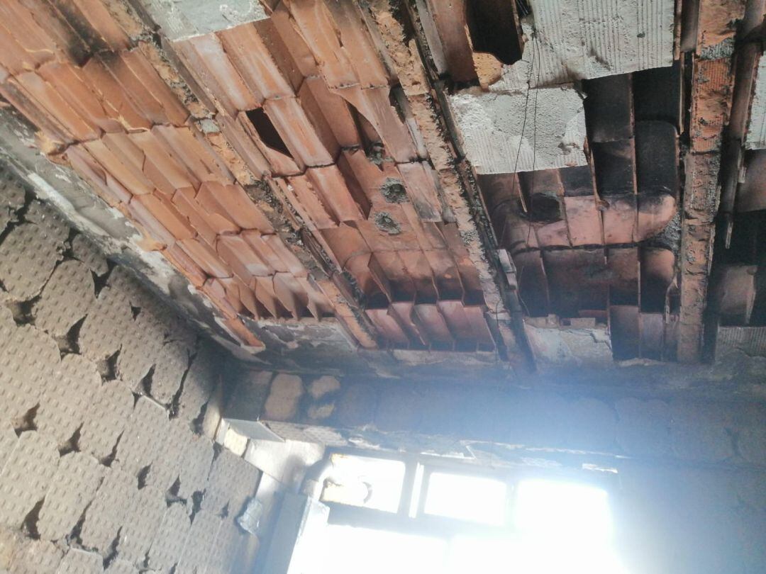 Así estaba el interior de la vivienda