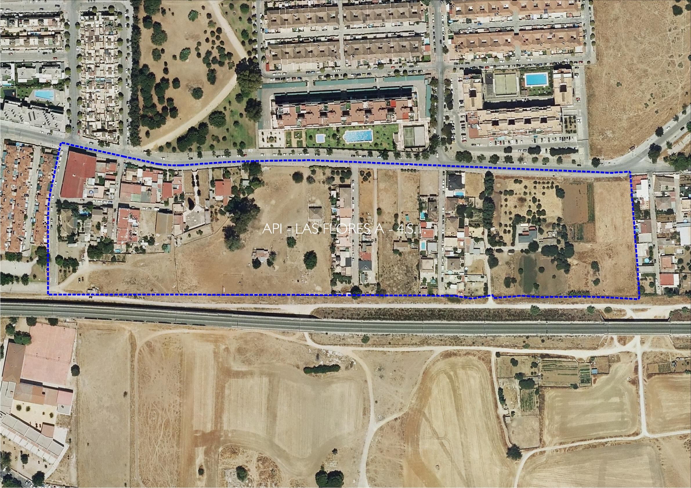 Plano de la barriada de Las Flores, Jerez