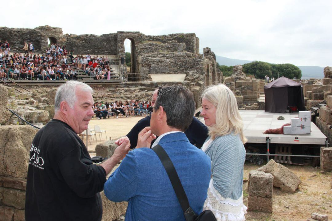 La delegada de cultura de la Junta en Cádiz, Mercedes Colombo, en el festival de teatro Grecolatino de Baelo Claudia