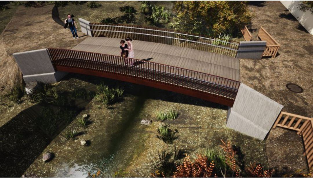 Proyecto de pasarela peatonal en el Arroyo Camarmilla.