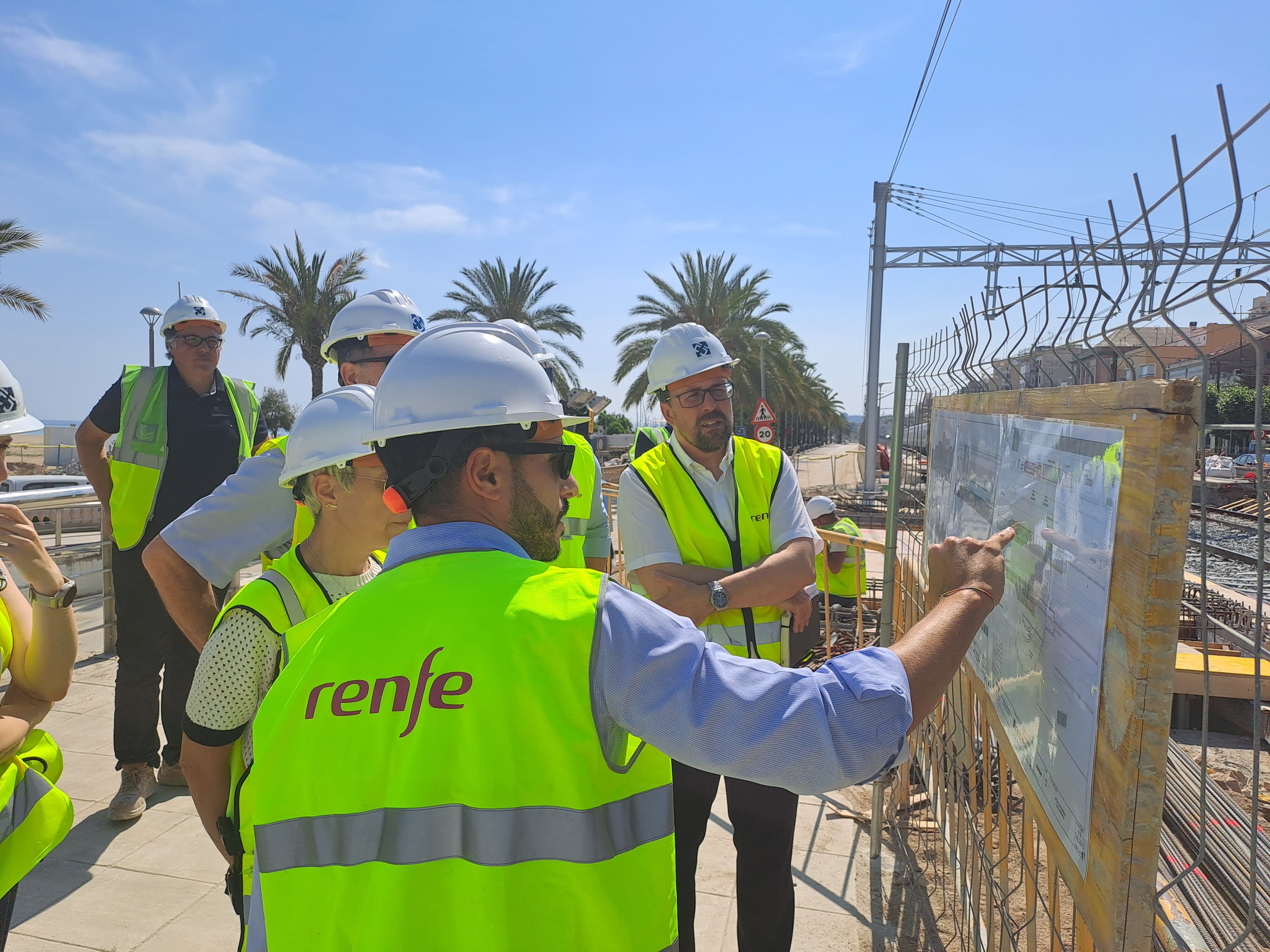 El president de Renfe, Raül Blanco, a les obres de l&#039;estació d&#039;Ocata
