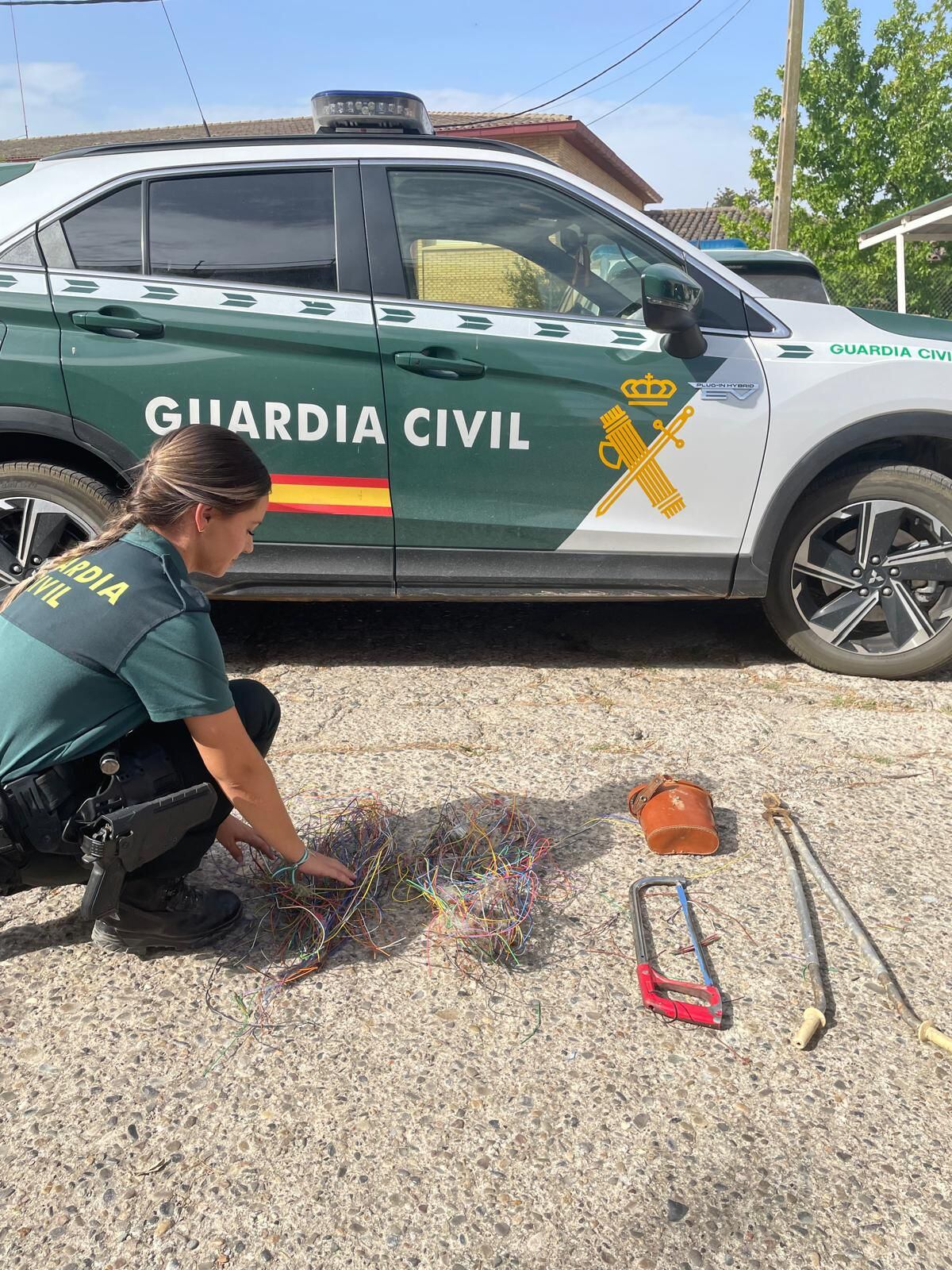 Material requisado por la Guardia Civil