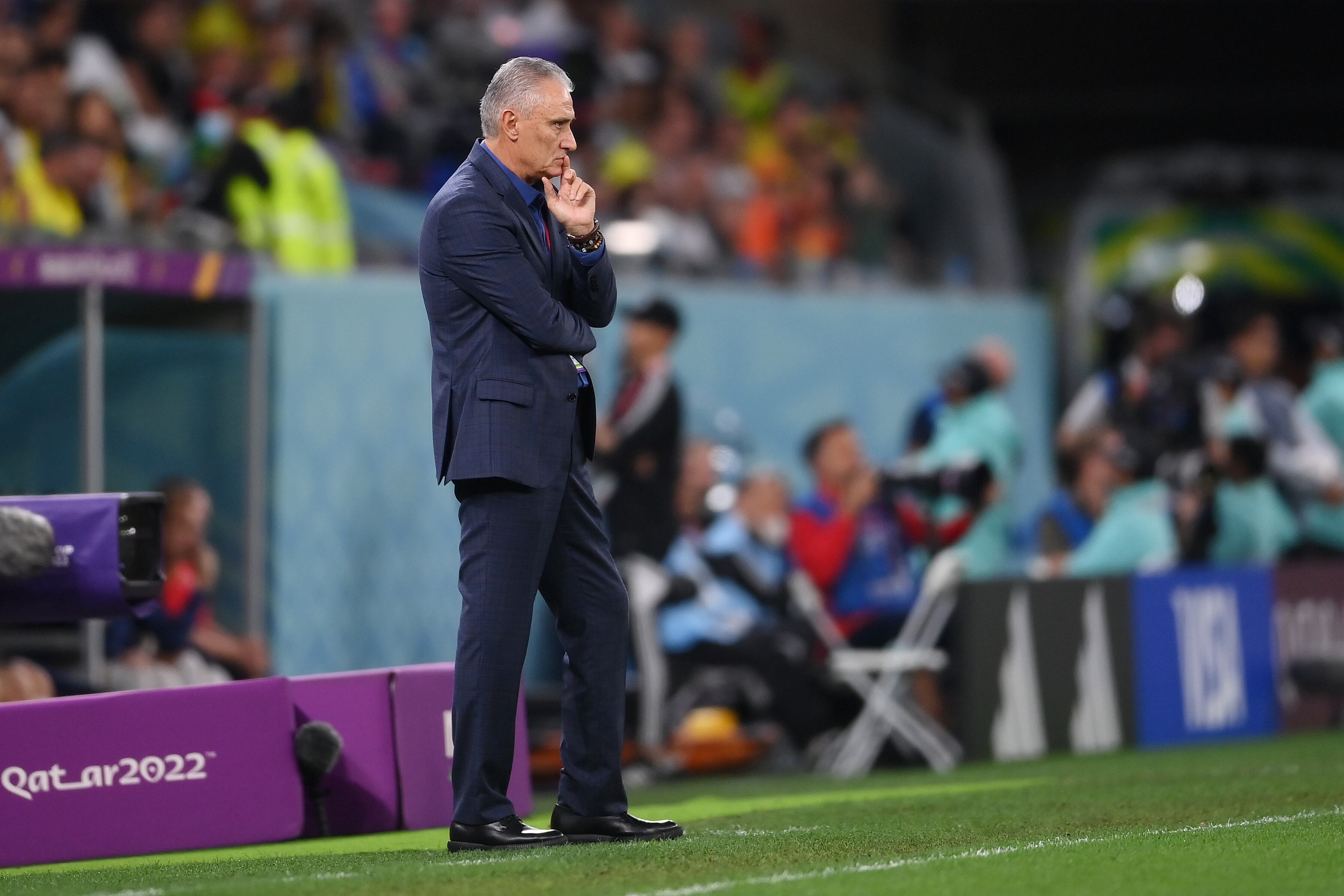 Tite en el encuentro ante Croacia.