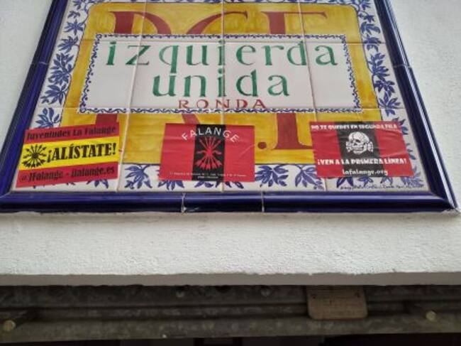 Mosaico de la sede de IU de Ronda, en calle Naranja