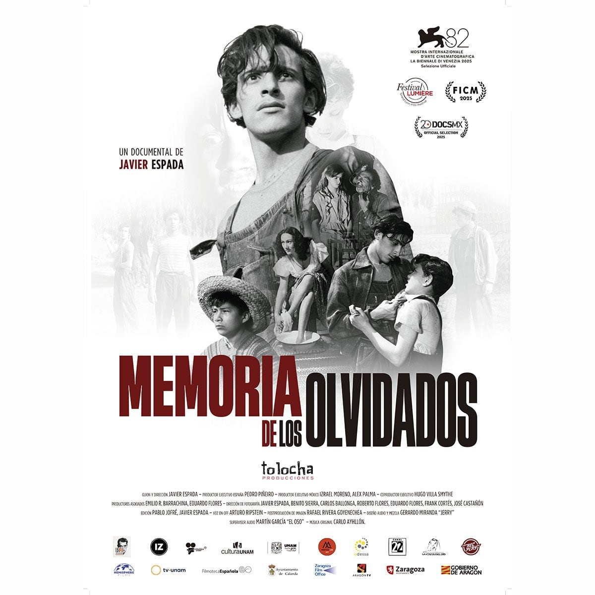 Cartel del documental Memoria de Los olvidados