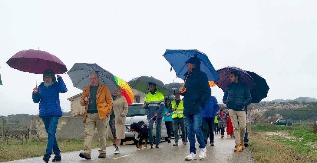Concentración contra el parque solar fotovoltaico en Secastilla y la Puebla de Castro
