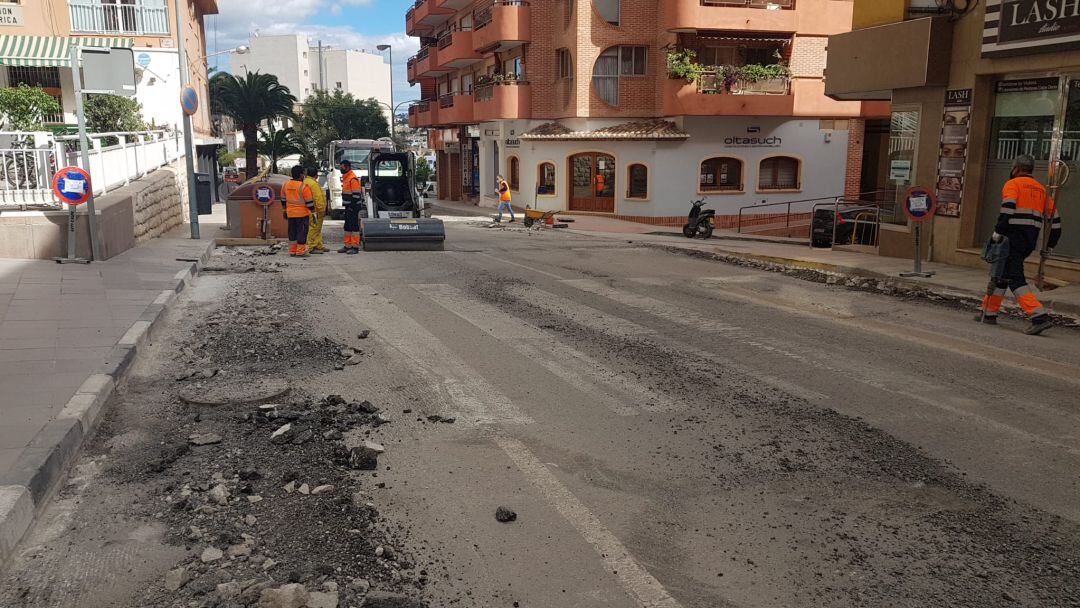 Asfaltado de calles centro urbano de Calp