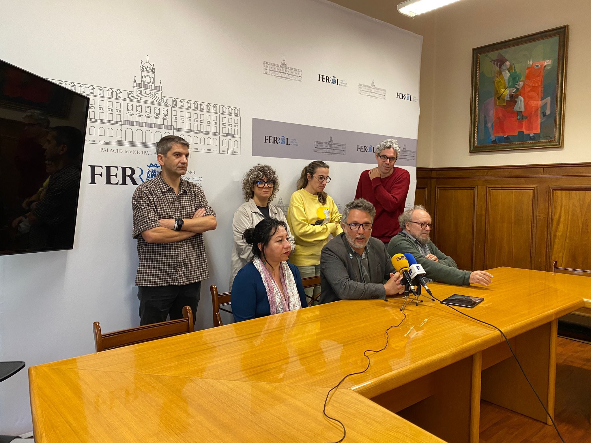 Presentación de la moción (foto: Ferrol en Común)