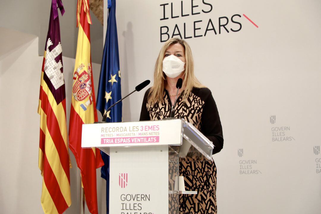 La consellera balear de Saludm, Patricia Gómez, tras la reunión del Consell de Govern