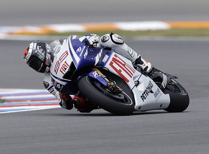 Jorge Lorenzo, durante los primeros entrenamientos libres de Brno