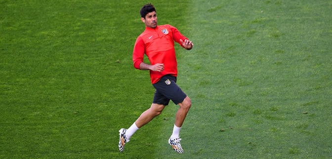 Diego Costa, durante un entrenamiento