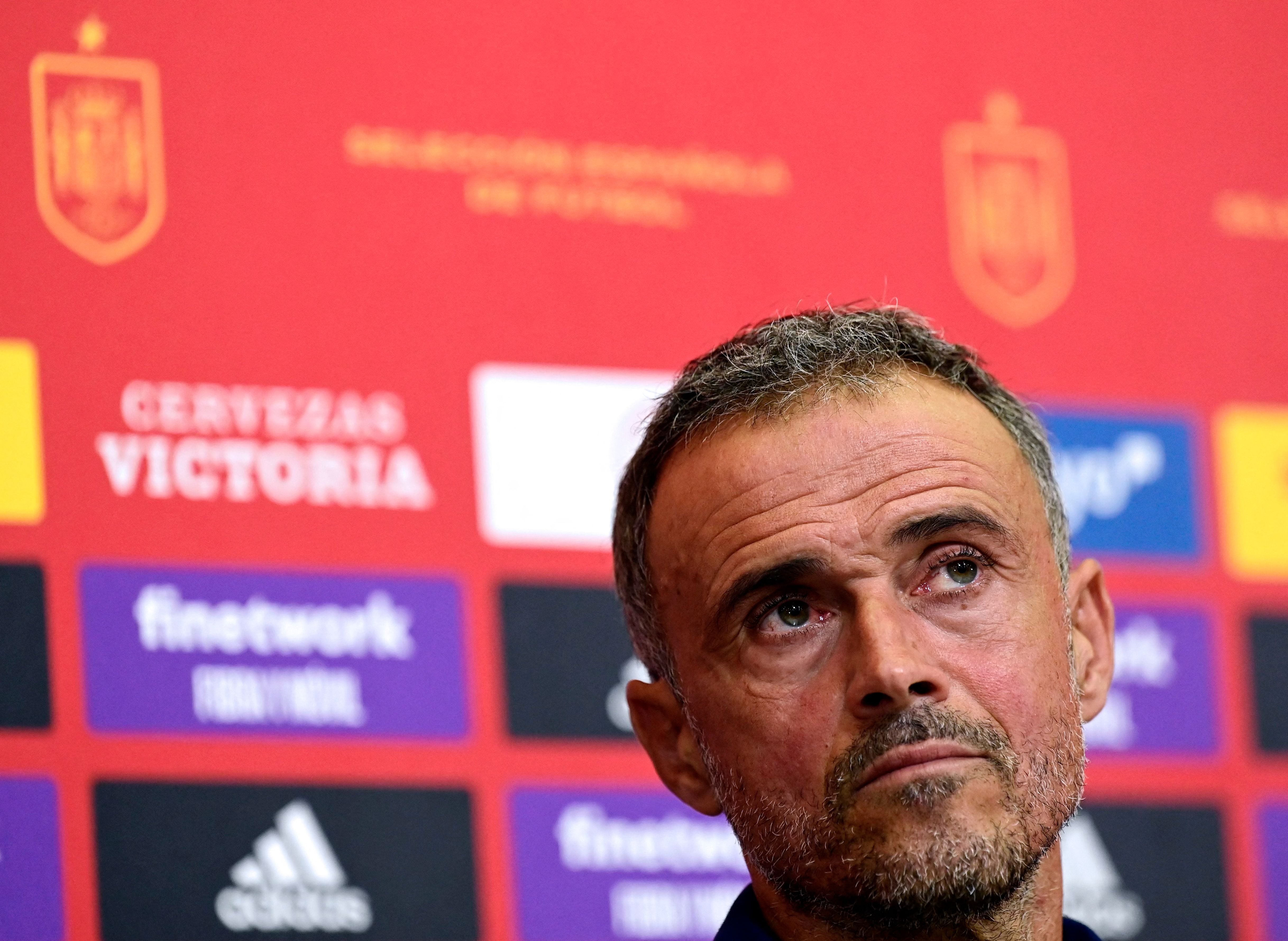 Luis Enrique, en la rueda de prensa en la que anunció la última convocatoria.