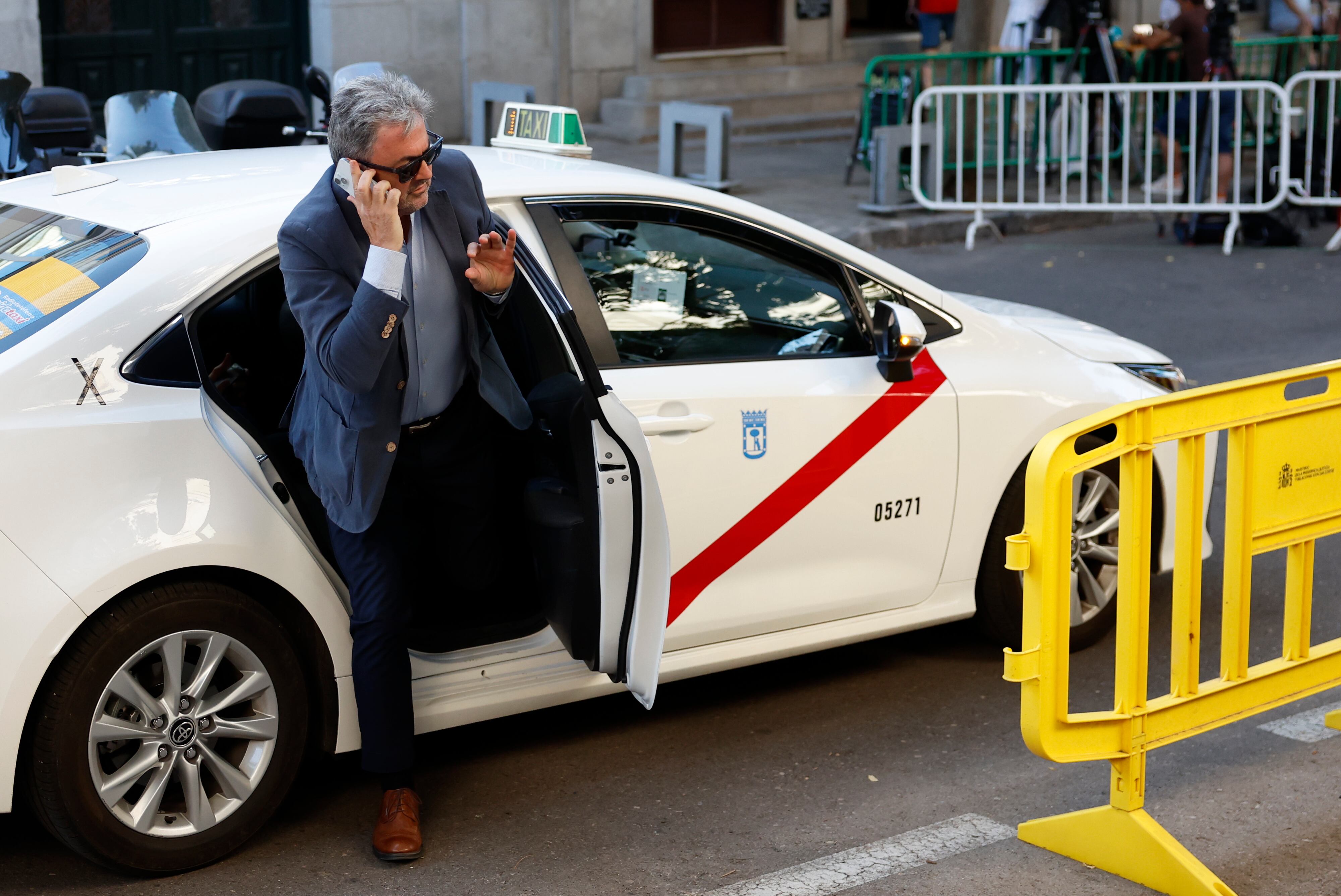 Fernando Agustín Merino, ex responsable de Acciona a su llegada a la Audiencia Nacional en Madrid donde declara ante el juez del caso Koldo por el presunto pago de mordidas a cambio de adjudicaciones.