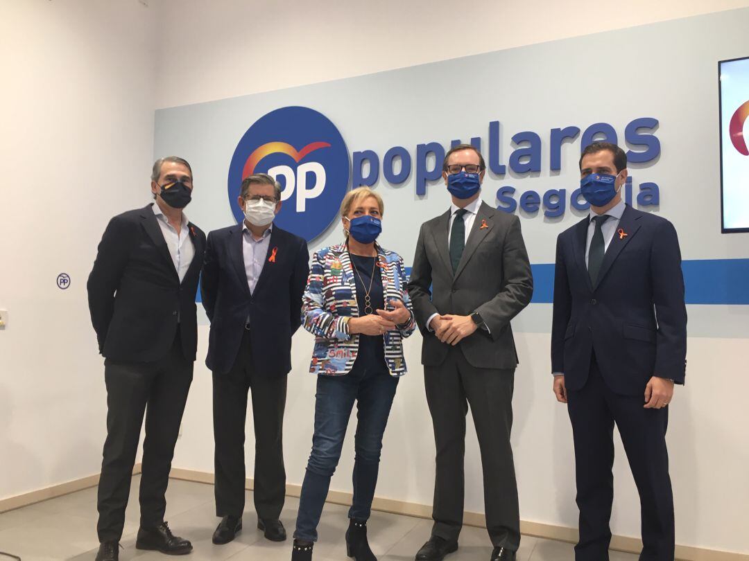 Sede del Partido Popular en Segovia (Juan José Sanz Vitorio,Jesús Postigo, Paloma Sanz, Javier Maroto y Pablo Pérez)