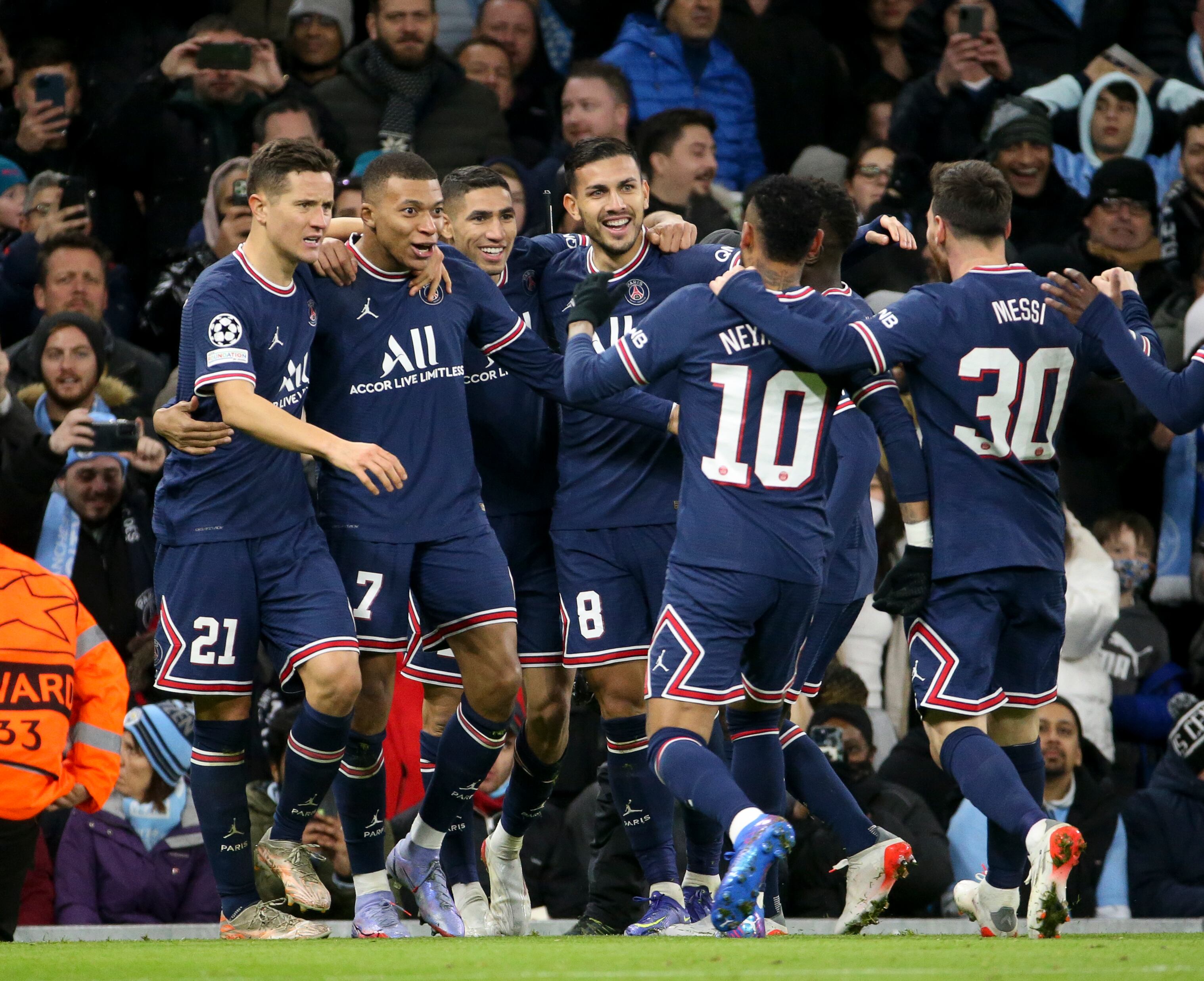 Los jugadores del PSG celebran un gol el pasado mes de noviembre