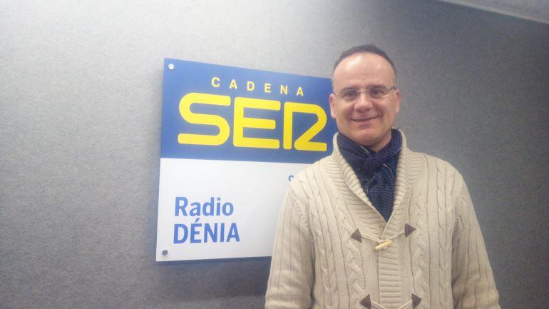 Visita del portavoz del grupo municipal C&#039;s en Dénia, Sergio Benito, a Radio Dénia Cadena SER.