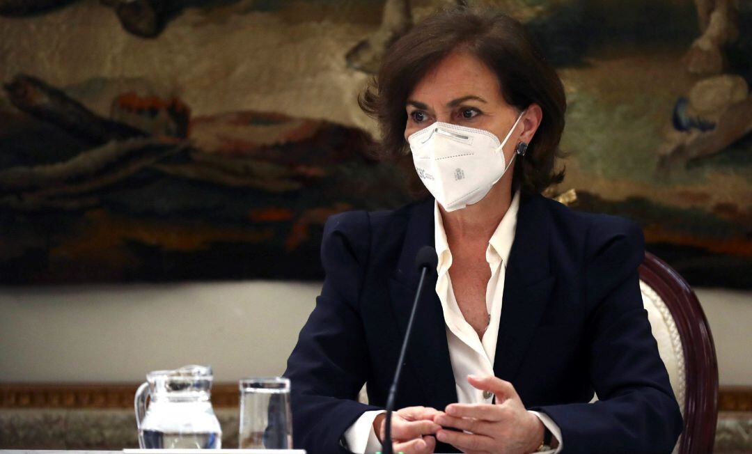 La vicepresidenta primera del Gobierno, Carmen Calvo.