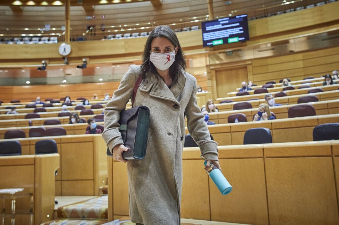 La ministra de Igualdad, Irene Montero, en el Senado