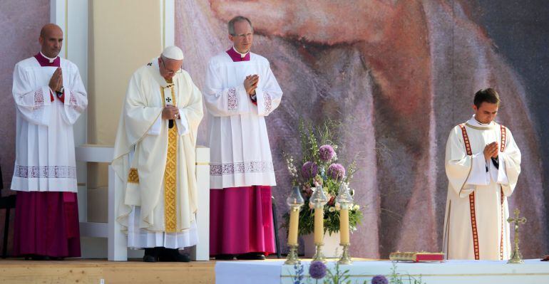 El papa Francisco durante uno de los actos de la JMJ en Cracovia.