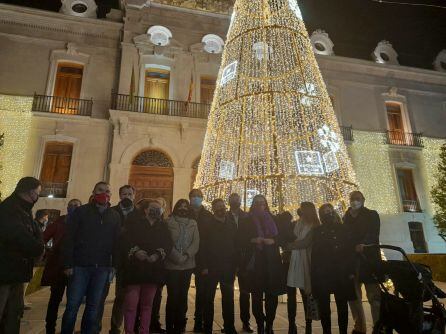 El palacio provincial luce también este año su tradicional abeto navideño