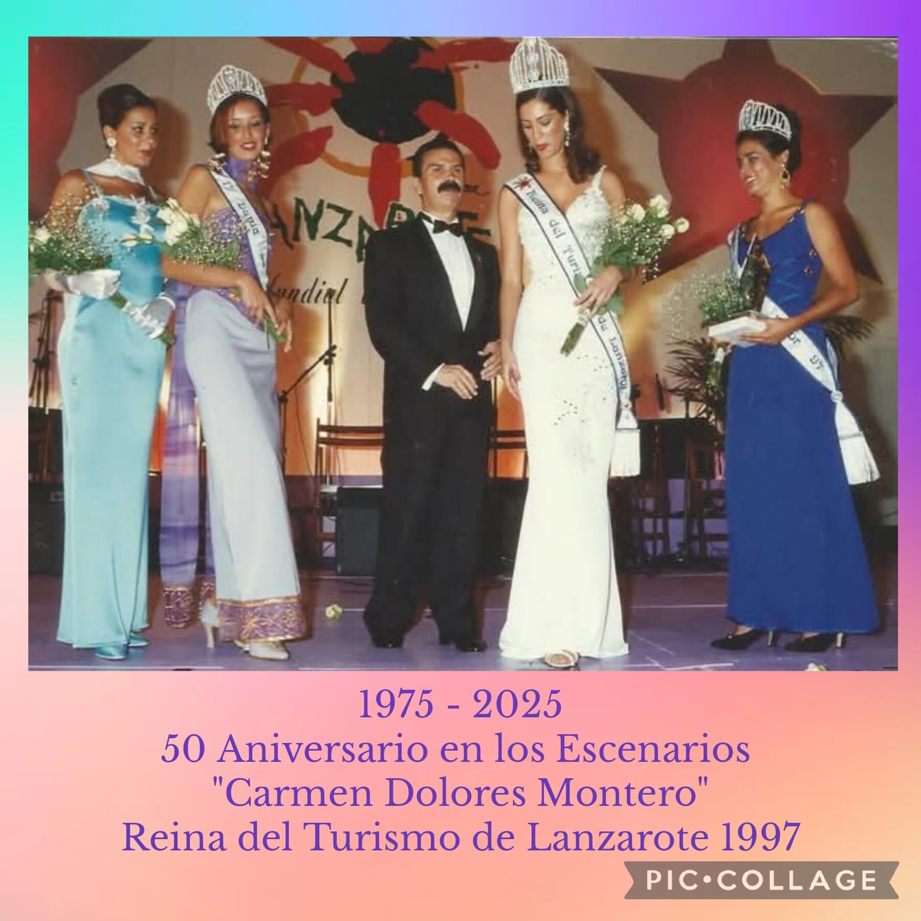 Francisco José Navarro junto a Carmen Dolores Montero, reina del turismo en 1997.