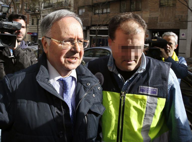 El secretari general del sindicat Manos Limpias, Miguel Bernard, després de ser detingut aquest matí