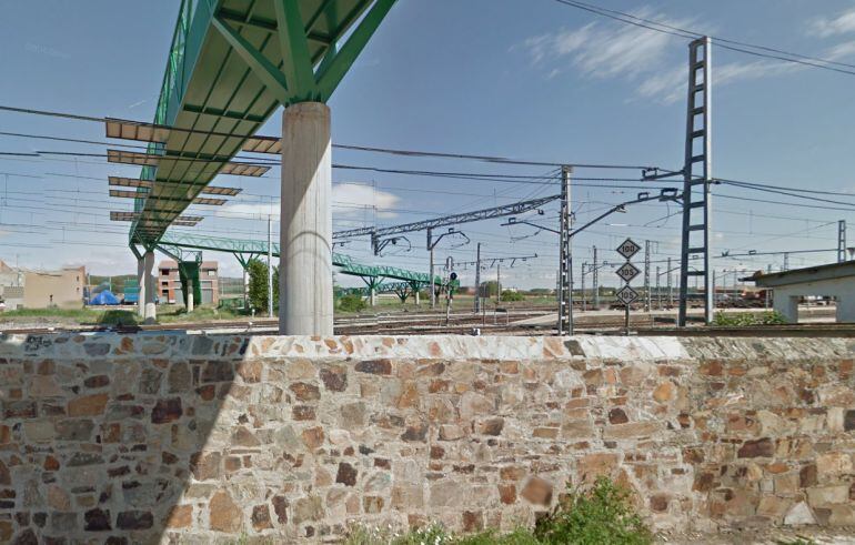 Playa de vías en la estación de tren de Astorga