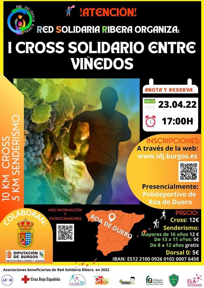 Cartel del I Cross Solidario entre Viñedos